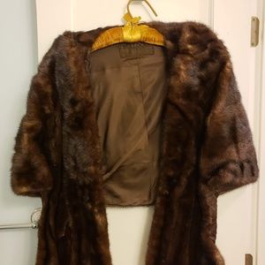 Vintage Bullocks Authentic Fur Shawl